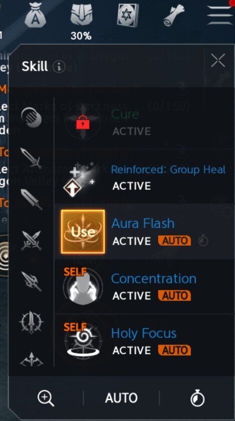 Окно настройки скиллов