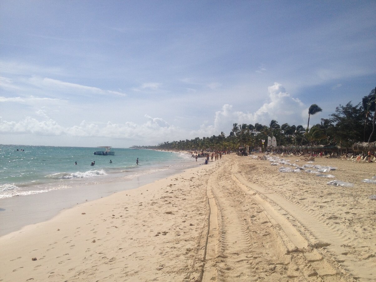 Пляж у отеля, водоросли с пляжа убирают каждый день