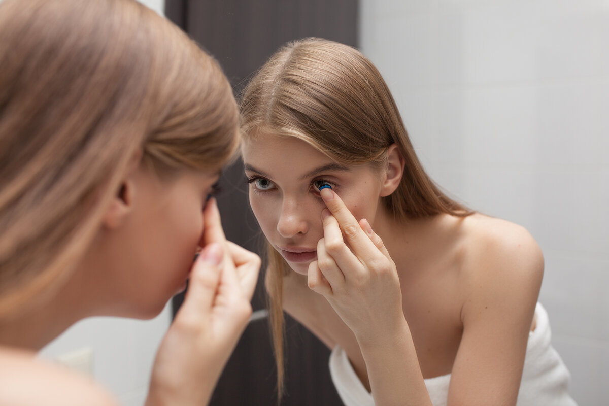 А теперь снимаем линзы