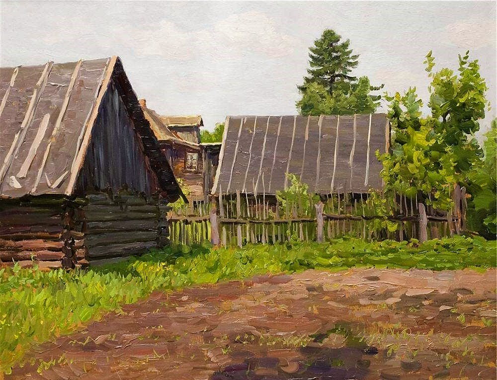 Кугач Ю.П., «Задворки», холст, масло