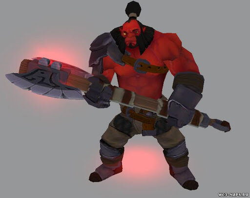 Axe — герой-инициатор, раскрывающий себя на 3-й позиции в сложной линии. Первая способность Axe — Berserker's Call — эффективный инструмент контроля и инициации, который зачастую позволяет начать сражение с выгодной для Axe позиции. Berserker's Call заставляет противников в области вокруг Axe бесконтрольно атаковать его, при этом значительно увеличивая показатель брони героя. Способность становится на порядок эффективнее с получением таких артефактов, как Blink Dagger и Blade Mail, что в первом случае делает эффект умения внезапным, а во втором заметно повышает нанесенный целям заклинания урон. Вторая способность Акса — Battle Hunger — замедляет цель умения и наносит ей периодический урон до тех пор, пока она не убьет какого-либо юнита или персонажа, увеличивая скорость передвижения Axe на время действия дебаффа. Battle Hunger, как правило, эффективнее использовать на вражеском герое поддержки, поскольку избавиться от метки ему будет гораздо проблематичнее, чем персонажу основы. Это зачастую заставит героя поддержки находиться под действием дебаффа способности полное время его длительности. Способность Battle Hunger может быть улучшена с помощью Aghanim's Scepter, даруя возможность применять умение по области и снижать урон целям, находящимся под дебаффом заклинания. Counter Helix — пассивная способность Axe, которая является основным наносящим урон умением. Имеет шанс нанести контратаку в ответ противнику, при этом срабатывая по области вокруг героя и, что немаловажно, обладает чистым типом урона. Ультимейт Axe, Culling Blade, способен убить героя с низким уровнем здоровья, количество которого определяет степень прокачки способности. Если противник умирает от умения Culling Blade, перезарядка ультимейта сбрасывается, а союзники героя получат кратковременное увеличение скорости передвижения и атаки. Основной набор предметов для героя — Blink Dagger, Blade Mail,Crimson Guard и Black King Bar.