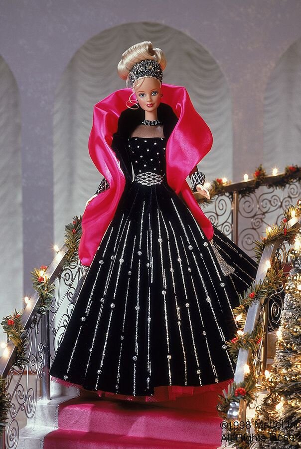 Happy Barbie 1998, holidays. Дождь, звездный.