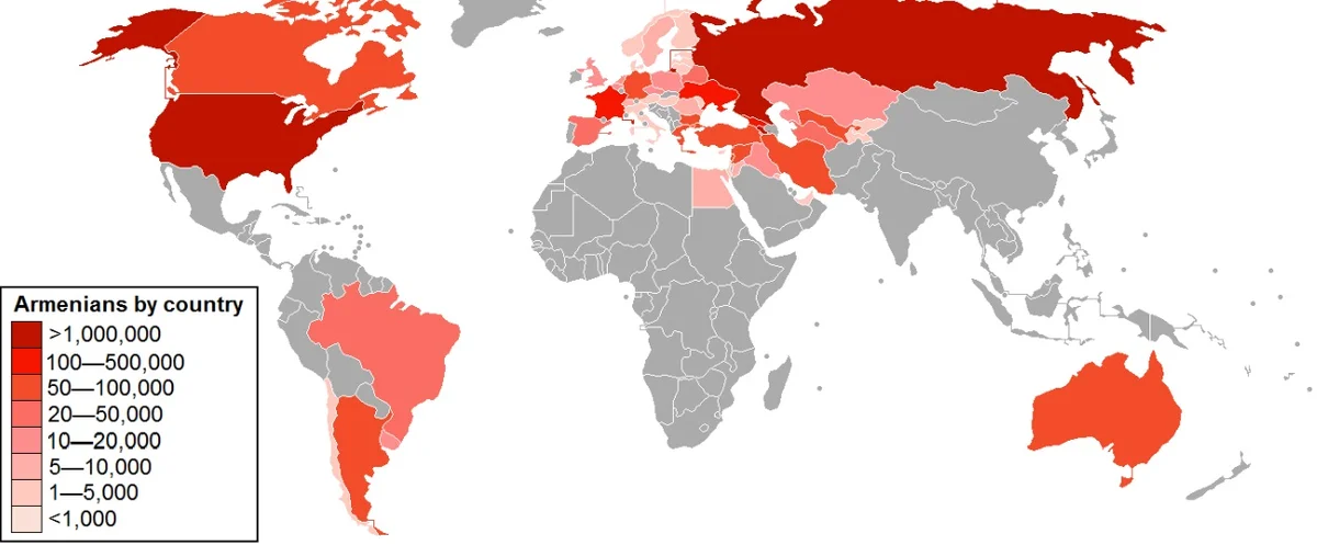 Где в мире больше всего армян