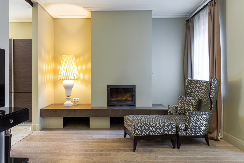 Гостиная с камином