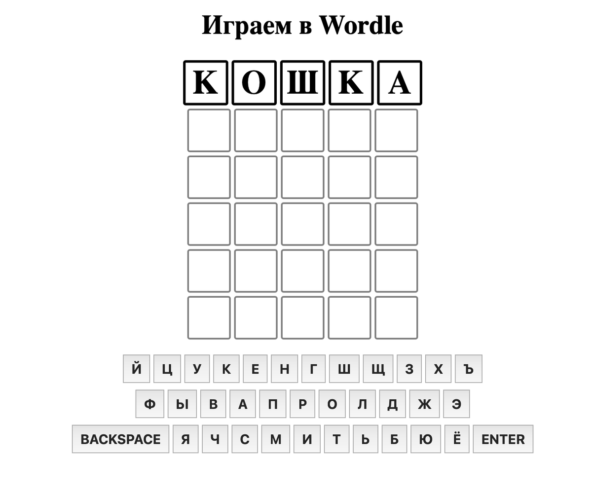 Не Wordle, а «Вордль»: русифицируем заморскую игру | Журнал «Код» | Дзен