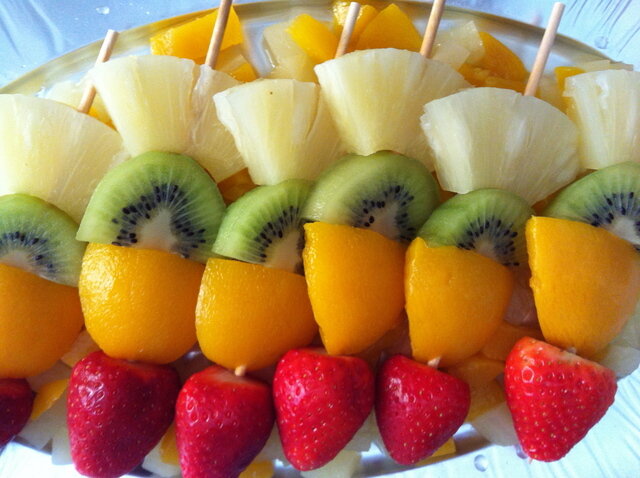 Канапе из фруктов на шпажках для детей и взрослых: пошаговые рецепты с фото