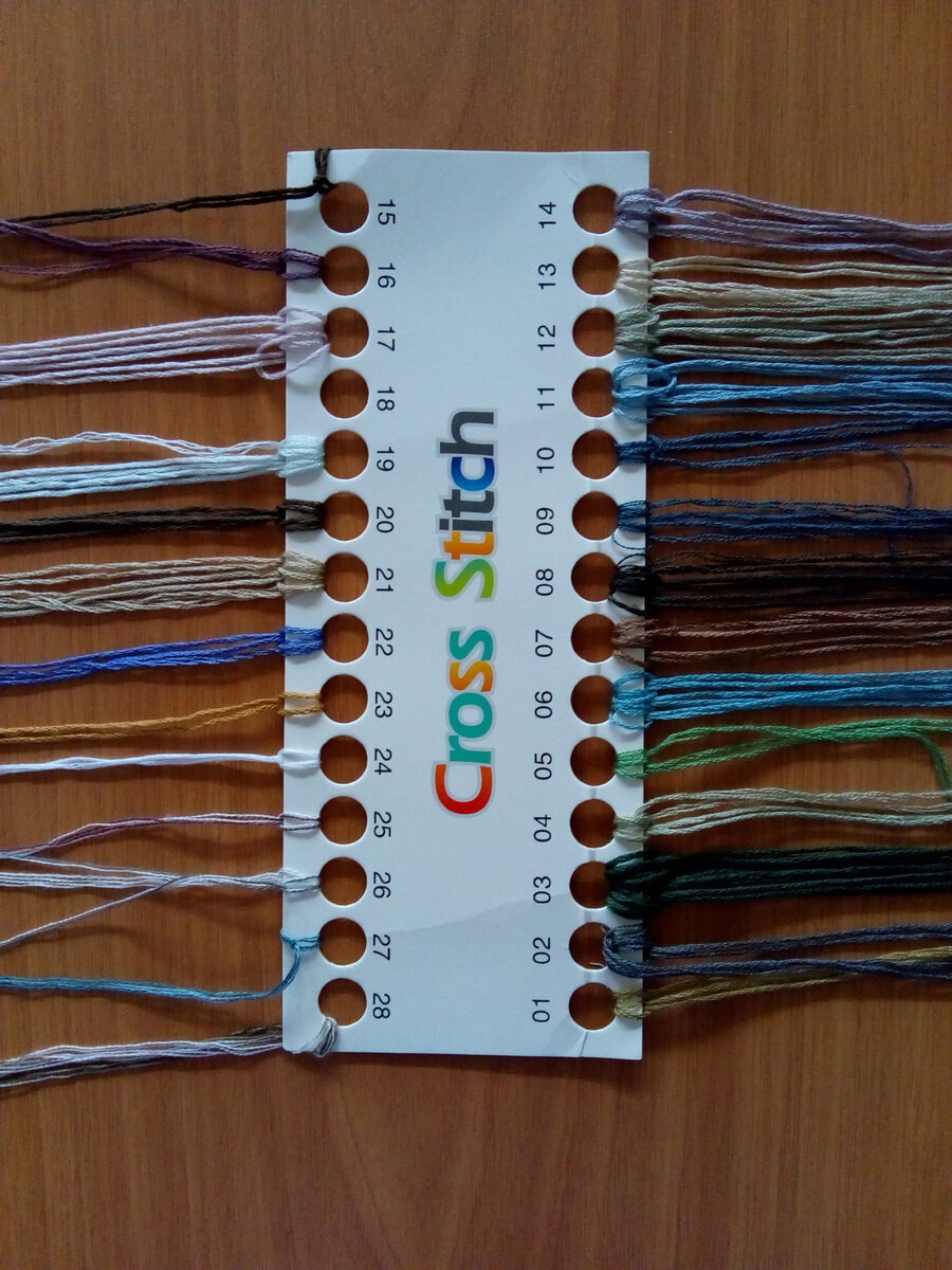 сфотографировала остатки ниток после завершения работы