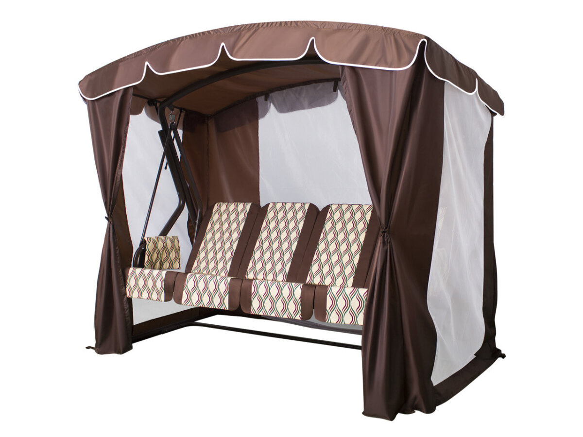 На фото: садовые качели "Оазис Люкс Плюс" 