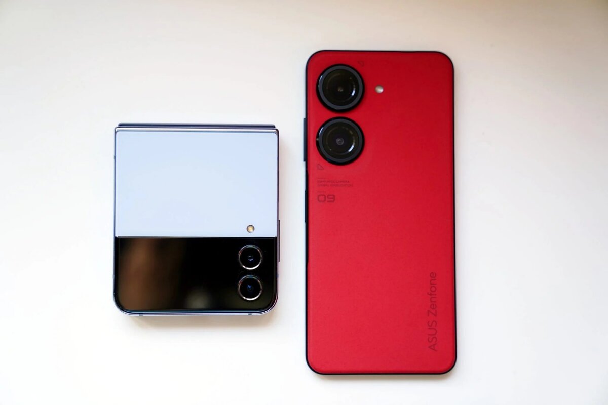 Смартфоны Asus Zenfone 9 и Samsung Galaxy Z Flip 4