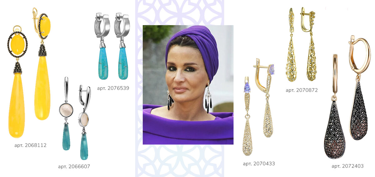 Для наглядного примера мы взяли за основу стиль восточных красавиц современности. На фото: мать катарского эмира Моза бинт Насер аль-Миснед