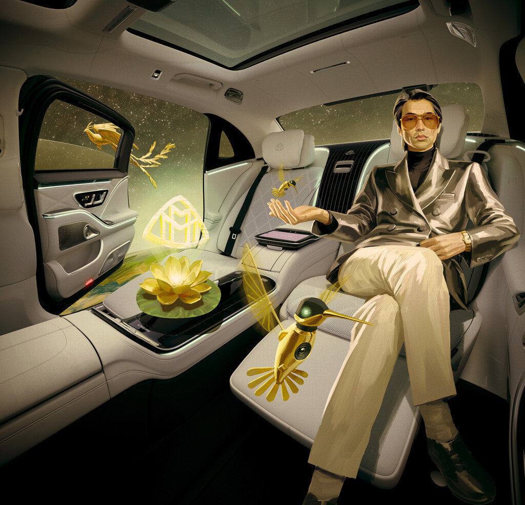 © Ignasi Monreal / Игнаси Монреаль  Mercedes-Maybach стал первым автомобильным брендом, с которым сотрудничал данный художник
