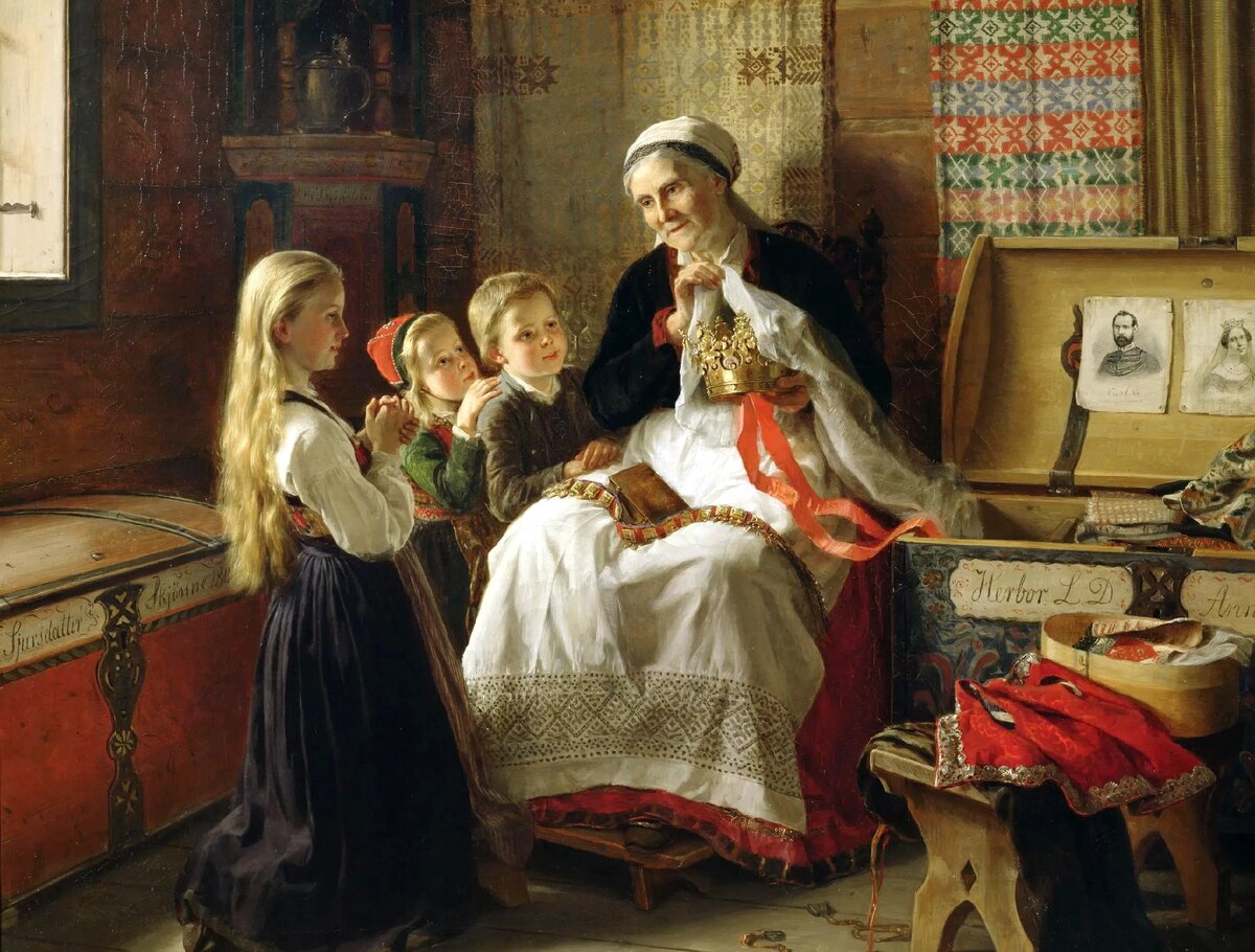 "Бабушкин свадебный венец", худ. Адольф Тидеманд