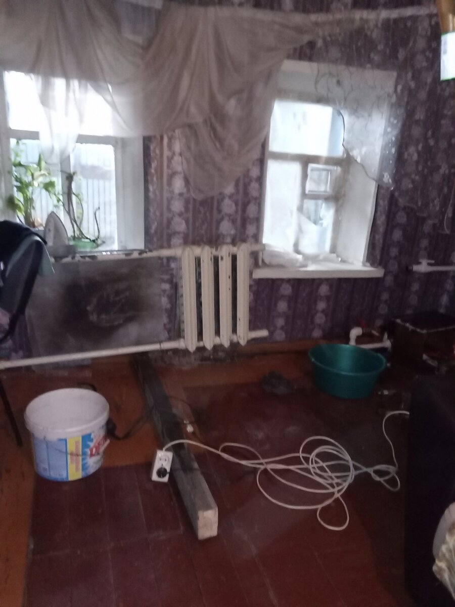 После откачки воды в системе и уборки