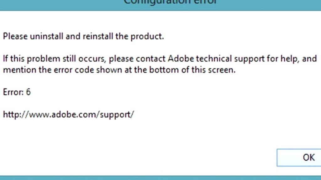 Ошибка номер 6 адобе фотошоп