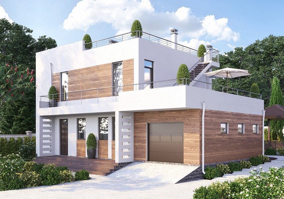 Дом в стиле минимализм