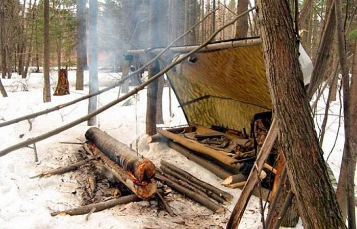 Как сделать костер из одного бревна, который горит целую ночь и дает много тепла