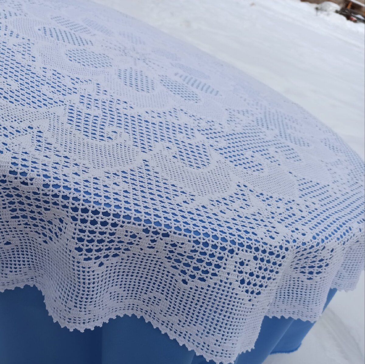 Вязаная крючком шаль. Листай галерею!