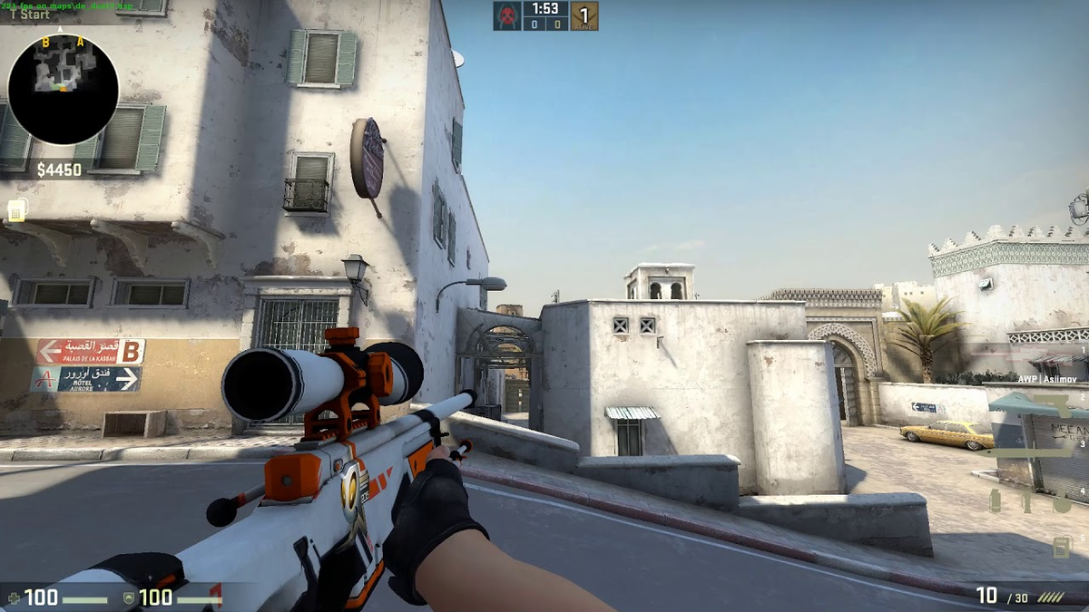 Примеры сторон Т-спавна. Dust 2