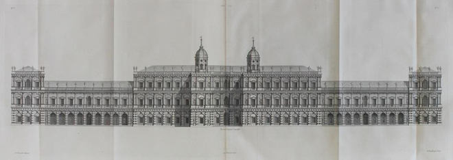 Фрагмент плана Иниго Джонса. по строительству дворца Уайт Холл.Яндекс. Из открытых источников. 