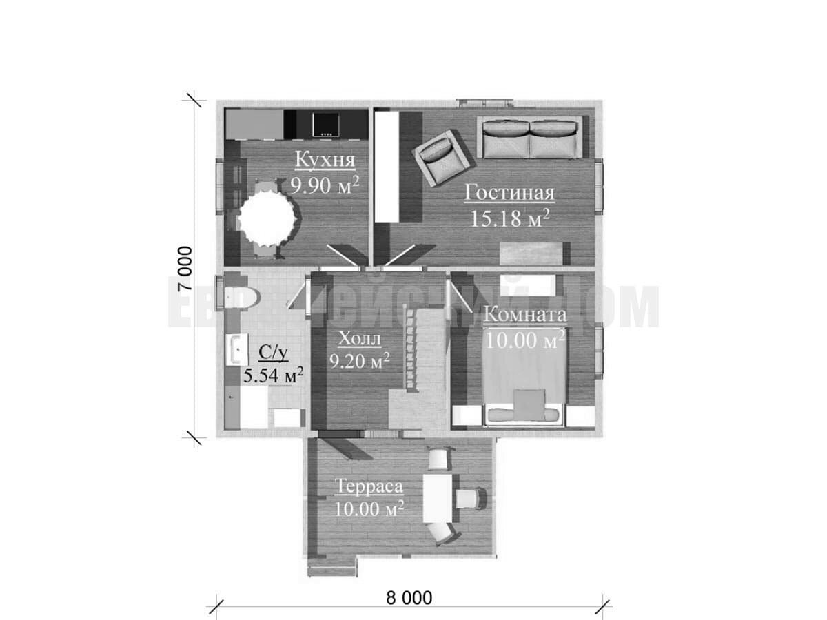 Планировка 1 этажа. Источник фото: https://dom-bt.com/