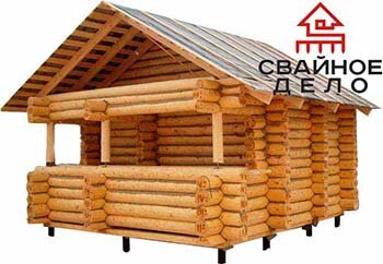 Дом из бруса на винтовых сваях