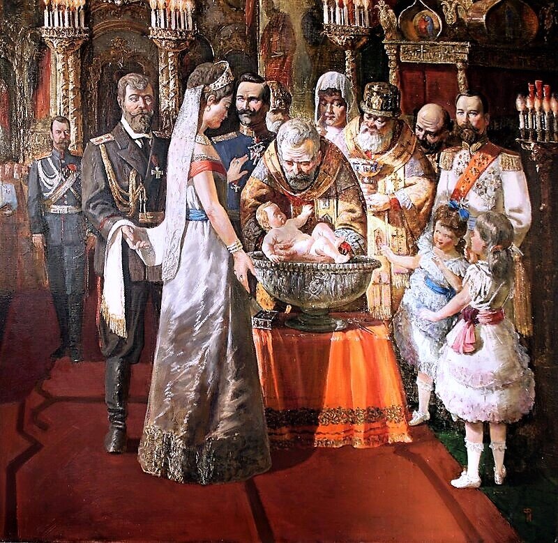 Крещение цесаревича Алексея (картина художника Ильяса Файзуллина)