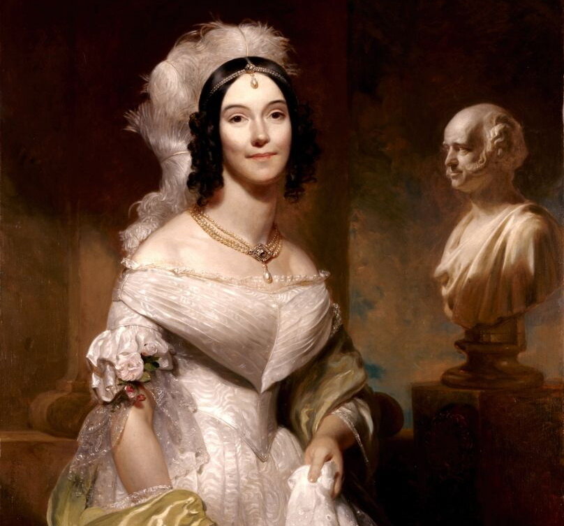 леди Анжелика Синглтон ван Барен в презентационном наряде, 1842 г. 