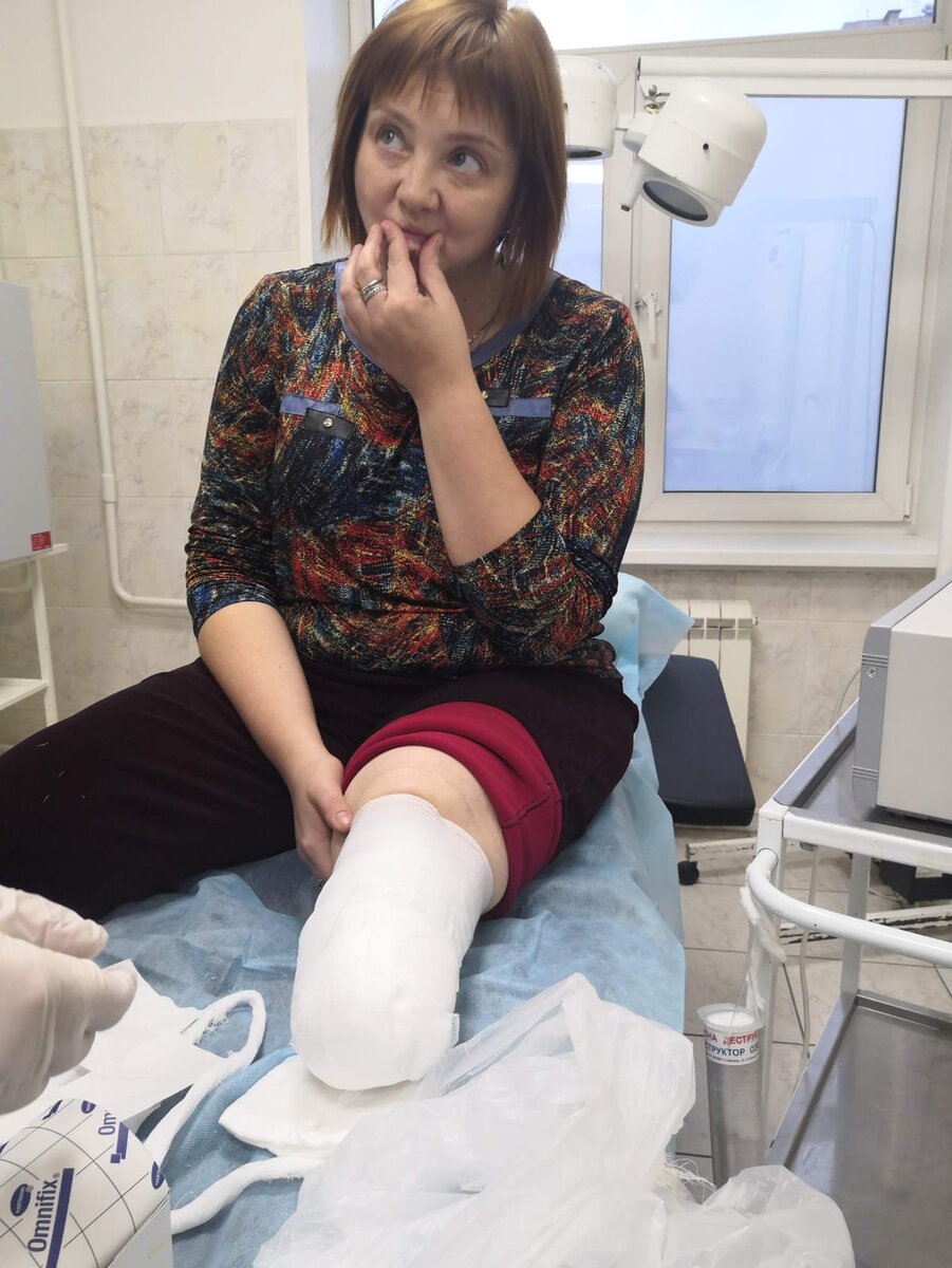 Татьяна на перевязке в больнице