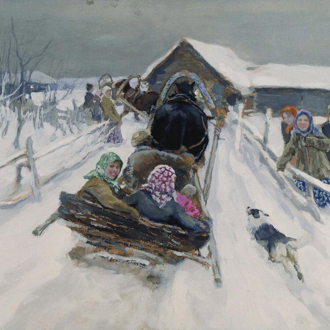 А. Степанов «Катание на Масленицу»