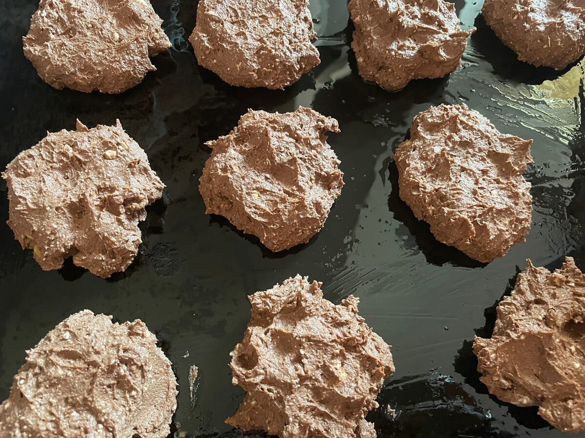 Безглютеновое печенье с творогом и сметаной на рисовой муке и какао