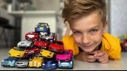 Mark finds small cars and learns to count with a cool car