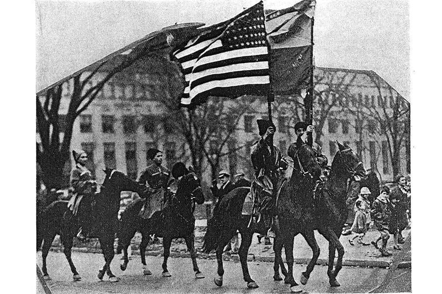 Парад петлюрвцев эмигрантов в США в честь украинско-амерканской дружбы. 