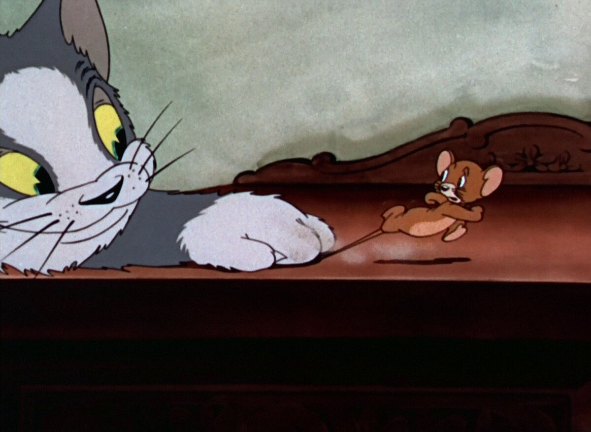 Кадры из первых серий "Том и Джерри"