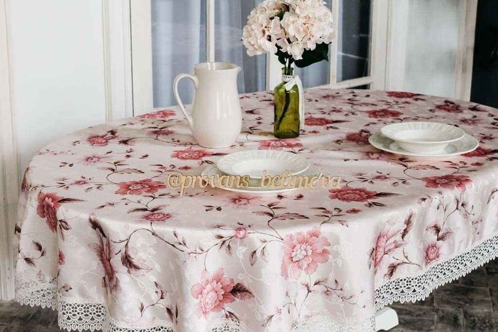 Скатерть на овальный стол