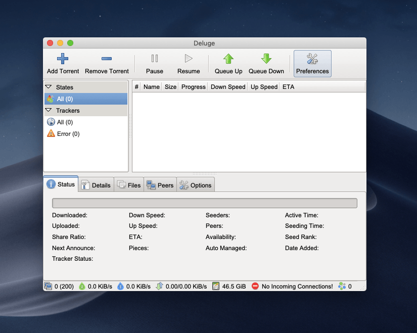 Deluge. Utorrent альтернатива. Utorrent alternatives\. Utorrent 2.0.4 Final
