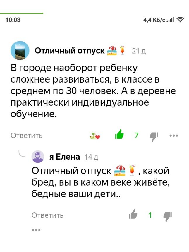 Вот такое грустное мнение об образовании в деревне 