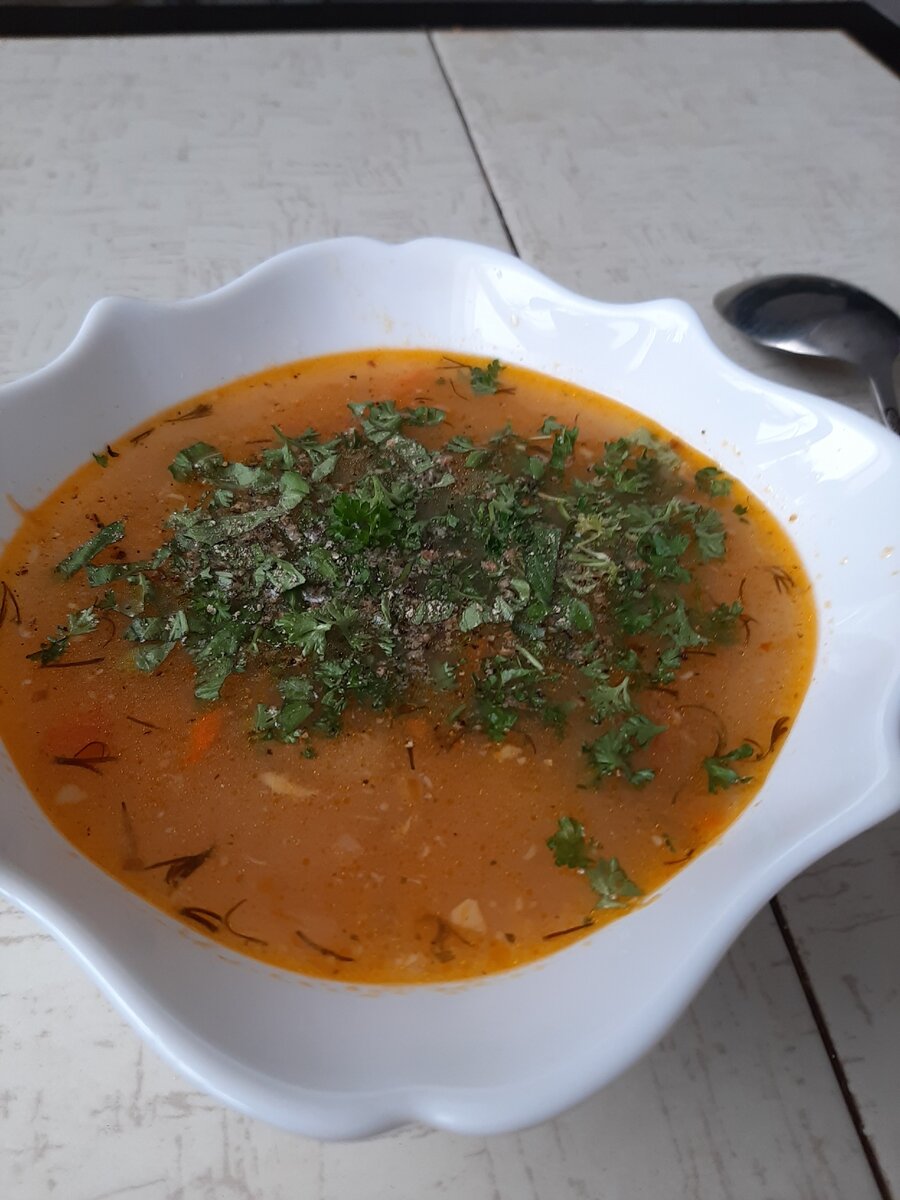 Куриный супчик с горохом нут