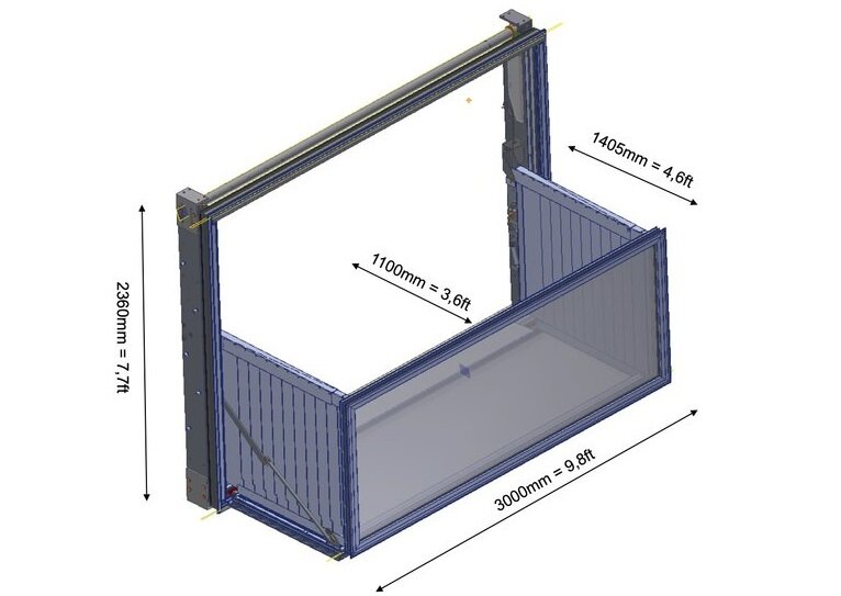 Размеры окна-трансформера Bloomframe