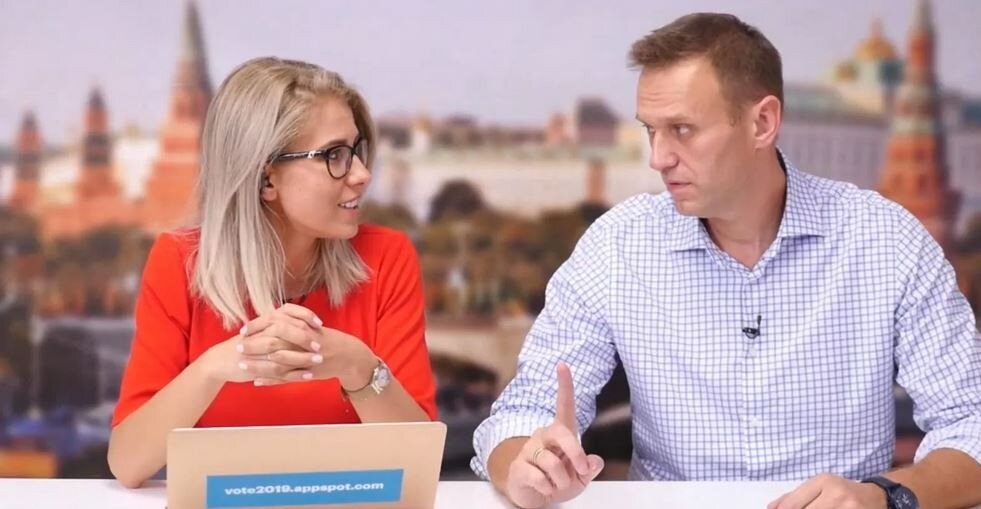 Любовь Соболь и Алексей Навальный
