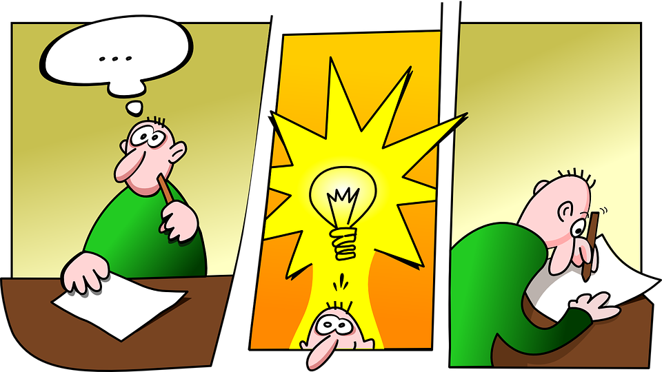 Есть идея! Иллюстрация https://pixabay.com/vectors/idea-invention-inventor-thinking