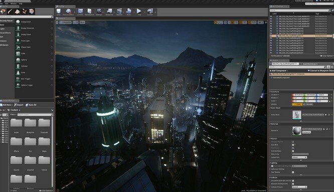 👉Unreal: данный движок активно используется при создании больших и серьезных игр типа АА и ААА. Имеет очень развитую систему шейдинга и лайтинга. На нем написаны такие игры как Deus Ex, Unreal, Mirror’s Edge, Bulletstorm, XCOM: Enemy Unknown, Borderlands 2, Mass Effect 2, Dishonored (Фото: Unreal.com)