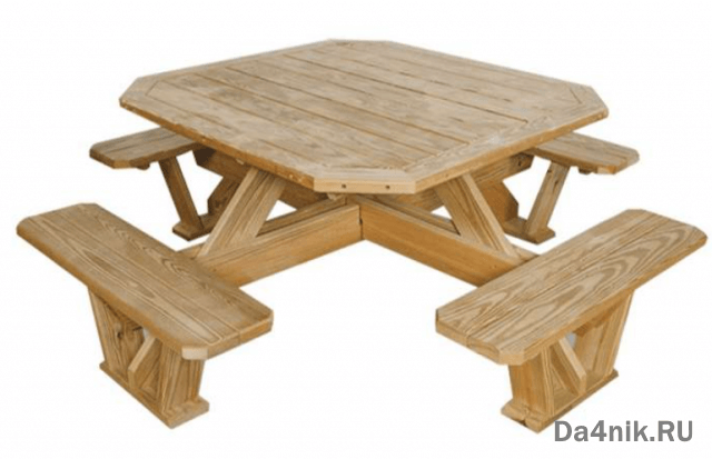 Как сделать простой и удобный стол в дачную беседку