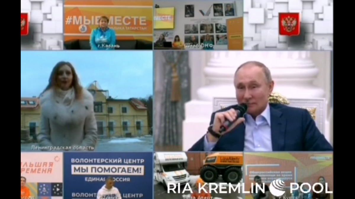 скриншот из видео, опубликованного в telegram-канале кремлёвского пула РИА Новости