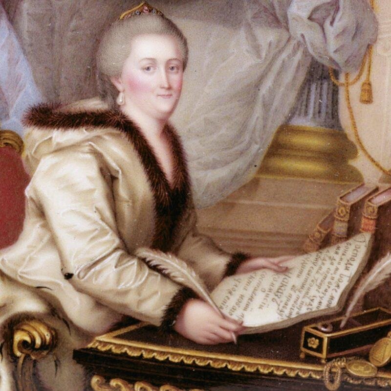 Екатерина Великая за работой