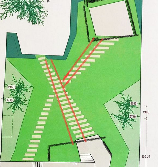 Схема дорожек на нашем участке.