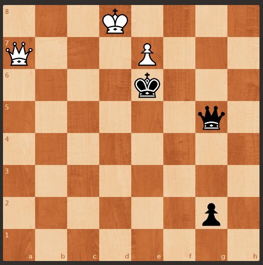 уже не рассчитывая на ничью шахматист