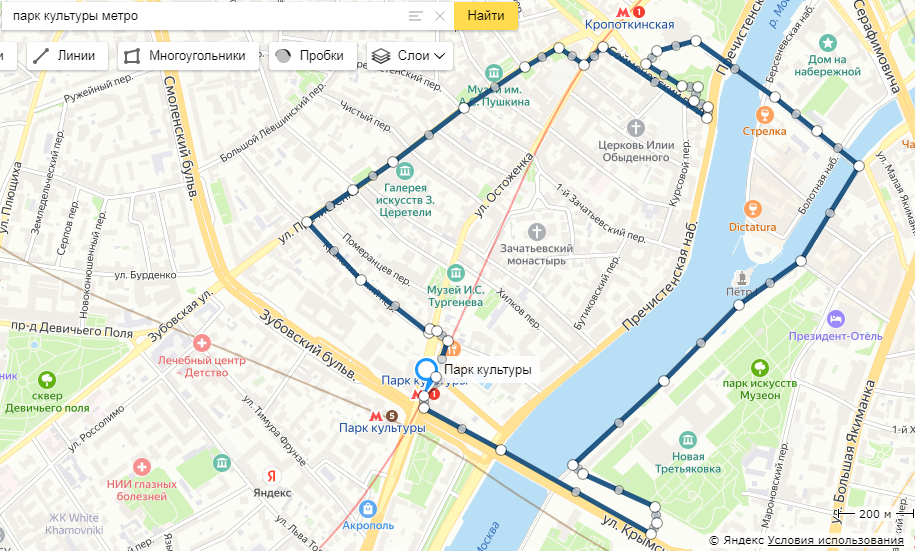 Как дойти от метро парк культуры
