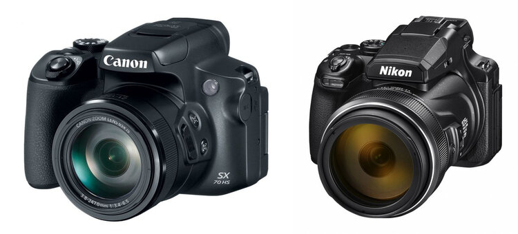 Canon Powershot SX70 HS или Nikon Coolpix P1000 дают идеальную картинку на большом расстоянии, но подходят только для неподвижной съемки