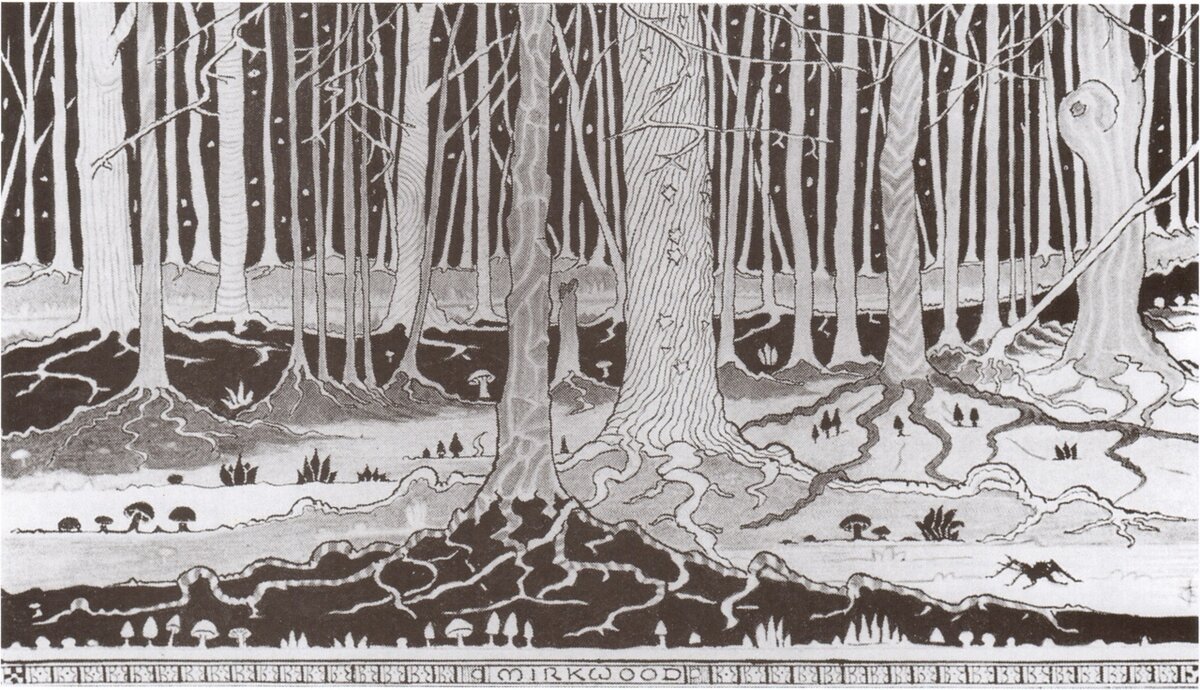 Темнолесье, рисунок Дж.Р.Р. Толкина.