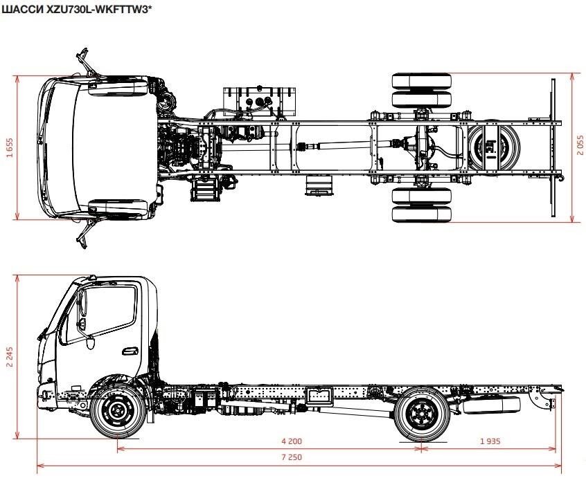 Схема HINO 300 XZU730L-WKFTTW3 Cargo DLX